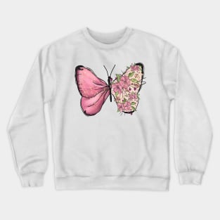 Floral Butterfly Crewneck Sweatshirt